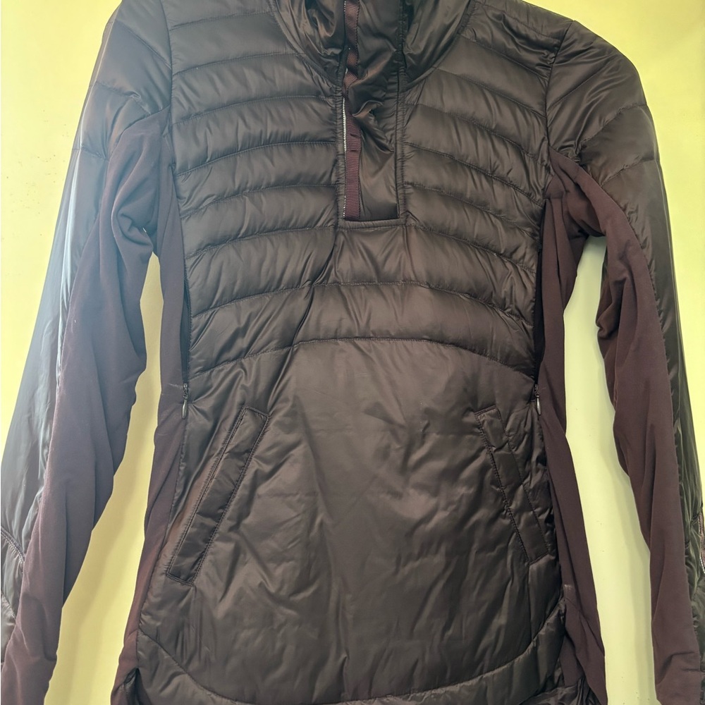 Women's Lululemon Quilted Pullover Running Jacket - eggplant